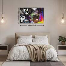 1 Pc  Hip Hop Artist Poster Room DecorWooden Framed Canvas Painting -  Thickness 2.25cm/0.9inch,Home Gift Decoration, Room Decoration Aesthetic, Wall Decoration Art, Perfect Gift, Autumn And Winter Wall Decoration, Living Room Decoration, Bedroom Decoration, Kitchen Decoration, Entry Decoration, Bathroom Decoration, Direct Wall Painting, High Quality Wall Painting Poster