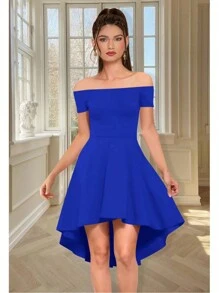 Women Midi Dresses - 寶藍色 - 查看 1