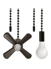1pc Ceiling Fan Pull Chain Extender, 24-Inch Extra Long With Decorative Frosted Glass Bulb And Fan Cord, Fit All Standard 3mm Diameter Ceiling Fans And Light Fixtures Factory Pull