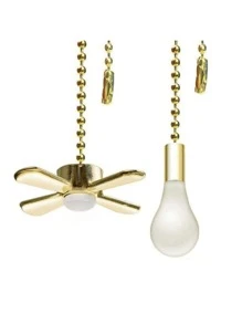 1pc Ceiling Fan Pull Chain Extender, 24-Inch Extra Long With Decorative Frosted Glass Bulb And Fan Cord, Fit All Standard 3mm Diameter Ceiling Fans And Light Fixtures Factory Pull