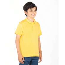Playera Polo para niño 100% Algodón - Varios colores - Amarillo - Ver 3
