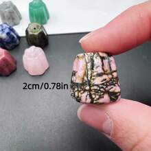 1pc Natural Crystal Incense Holder Carving Collectibles Of Colorful Gifts And Desktop Decoration For Home Interior Space Sculpture Shelf Accents Ornament For Home Office Decor