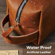 Laser Engraved Leather Travel Kit – Personalized Toiletry Bag Groomsmen, Or Him Gift For Him Travel Bag Men Travel Bag For Him Men's Travel Bag Bestmen Gift Groomsmen Gift Men Toiletry Bag Toiletry Bag For Him Gift For Bestmen Gift For Groomsmen Men's Leather Bag Dopp Kit Dopp Kit For Him, School Supplies, Back To School, For Office, For School, For Boys And Girls, For Teenagers, Middle School Students, High School Senior High School Students, College Students, University Students, Freshman, Sophomore, Underclassmen, Family, Friends, Girlfriend, Boyfriend