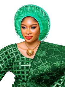 African Traditional & Latin American Fashion Solid Color Beaded Multi-Layer Faux Pearl Trim Overhead Hat For Women, Hand-Beaded Tassel Decor, Suitable For Daily Wear, Weddings, Parties, Mother's Day Gift Hair Sleep Cap - Nigerian Turban Hat - View 21