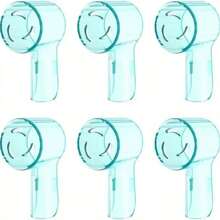 6 件便携式牙刷头套 - 防尘、易于更换的设计，带有气孔，适合家庭和旅行