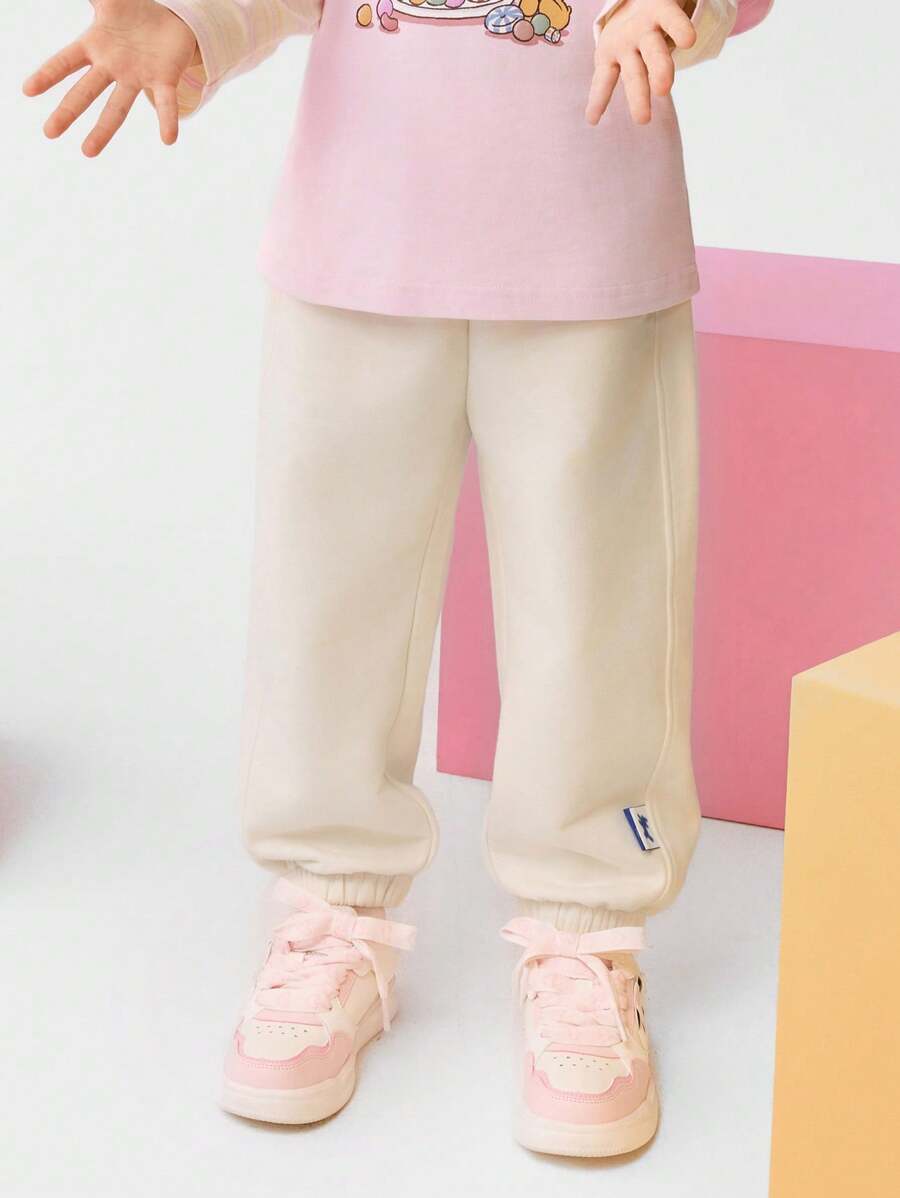 Balabala Boys' And Girls' Loose Sweatpants, Trendy Spring/Fall Parent-Child Wear - Milky White - View 1