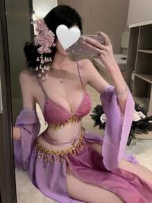 1 Set Of Exotic Costume, Sexy Lingerie Night Club Style, Uniform Temptation, No Need To Take Off Role-Playing Suit (This Set Is Quite Sexy, Not Suitable Conservative Ladies) Halloween - Multicolor - View 19