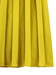 Women's Elegant Plus Size Jumpsuit Solid Color Long Sleeve Deep V-Neck Peard Diamond Wide Leg Rompers - Yellow - View 9