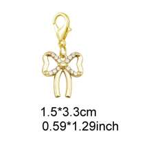 2-10PCS Clip On Charms Heart Rhinestone Bow Rose Pearl Pendant For Jewelry Necklace Bracelet Making DIY Shoe Lace Decoration