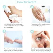 EYESHARE NEW 1 Pair Brown Colored Contact Lenses Eye Makeup 14.0mm Yearly Use Halloween Costume Cosplay - BRUSSELS-bROWN - View 8