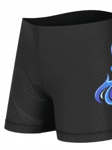 Newest Design Printed Beach Shorts, Elastic And Comfortable Swim Trunks For Outdoor Sports And Beach Vacation - Black - View 2