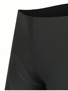 Newest Design Printed Beach Shorts, Elastic And Comfortable Swim Trunks For Outdoor Sports And Beach Vacation - Black - View 3