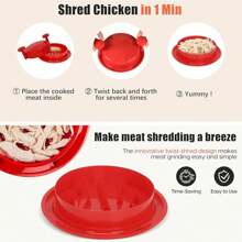 Chicken Shredder, Chicken Shredder, Meat Grinder With Ergonomic Handle, Easy To Clean, Non Slip, Suitable For Dishwasher, Chicken Grinder, Meat Grinder Tool Twist Suitable For Pork, Beef, And Chicken - Multicolor - View 7