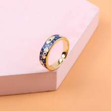 1pc Vintage & Elegant Demon Eye Open Ring, Luxury Fashion Accessory Gift For Women, Party - Multicolor - View 3
