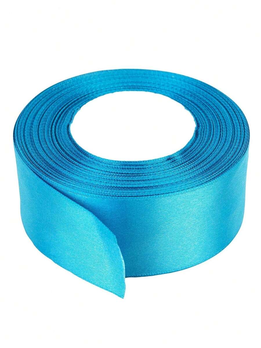 1pc 3.8cm*45m Satin Ribbon Craft Flower Ribbon Colors To Choose Ribbon For Eternal Flower Decoration Arrangement Craft - Blue - View 1