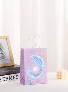 4/12 chiếc Túi quà tặng thiết kế hình đại dương hoạt hình dễ thương, nhiều mẫu mã cá ngựa, sao biển, vỏ sò, nàng tiên cá, bạch tuộc, ngọc trai, thích hợp cho đám cưới, tiệc cô dâu, sinh nhật, mua sắm kinh doanh, quà tặng tiệc, tốt nghiệp - Túi giấy nhiều màu sắc cho lễ hội, sự kiện, họp mặt, tiệc tùng - nhiều màu - Xem 4