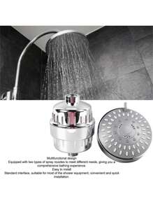 15 Etapas Regadera con Filtro para Ducha, regadera para baño con filtro,Cabezal de Ducha de Alta Presión de 3 Modos, Elimina Cloro Elimina Impurezas Y Olores, Mejora La Salud de La Piel Y El Cabell - Plateado - Ver 6