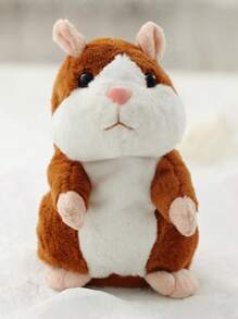 Juguete de peluche de hámster parlante lindo de 16.5cm/6.5 pulgadas, muñeco de repetición y asentimiento, juguete de peluche con sonido repetitivo, juguete de peluche para niños, juguete de ratón, regalo de cumpleaños, juguete de rompecabezas de aprendizaje, juguete educativo, regalo de Navidad para bebés