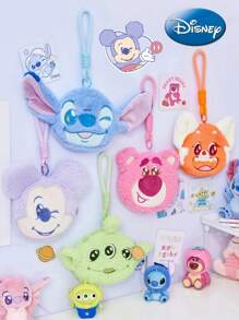 1PC Disney Series Furry Coin Purse, Mickey Mouse, Lilo&Stitch, Lotso, MeiLee, Cartoon Printed Patterns, Storage Packaging Accessories, Cute Mini Handbags, Small And Portable Travel Pendants, Birthday Gifts, Holiday Gifts, Dormitory Decoration Supplies, Can Be Used As A Good Choice For Friends To Give Gifts, Students Can Use To Put Change And Meal Cards