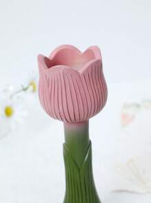 1pc Tulip Candle Holder Candle Stand, Resin Decorative Entrance Console Candle Holder, High-End Multifunctional Home Decor - Multicolor - View 3