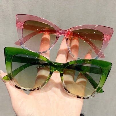 LiMiaoMiao 1pc Women's Cat Eye Fashion Glasses, Y2k Style, Novelty, Cute, Party, Travel, Dress Up Accessory Beach Accessories For Women Glasses Shades Basics Fall Winter Women Outfits Clothes Business Casual Gifts For Summer Beach Vacation,Outdoor,Travel