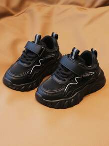 Children Casual Sports Shoes New Hook-And-Loop Soft Surface Soft Bottom Non-Slip Kids Sports Shoes Boys And Girls, Toddler/Little Kid