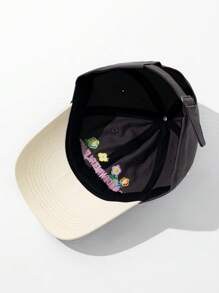 1 件女士棒球帽，带花朵刺绣，款式可爱，适合女孩户外太阳帽 - 彩色 - 查看 9