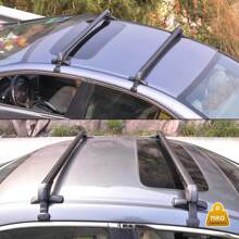 Lockable Aluminium Car Roof Rack Bars Without Rail Anti Theft Luggage Carrier - 黑色 - 查看 3