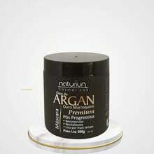 Kit Shampoo + Mascara Tratamento Capilar Pós Progressiva Argan A pronta Entrega - Preto - Visão 3