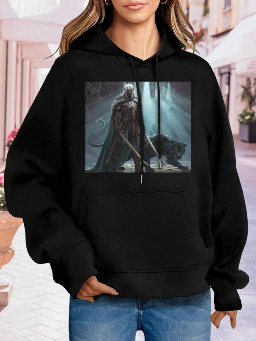 Drizzt Big Size Women Hoodie For Women Dungeon Master Dungeons Dragons RPG