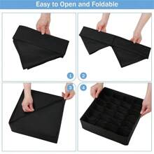 1-Piece Underwear And Sock Drawer Organizer, White 1 Pack, Underwear Dispersal Organizer With 20 Compartments, Fabric Drawer Organizer For Dresses, Socks, And Underwear Storage Boxes, Perfect For Storing Underwear, Socks, And Clothing - Black Canvas, Saving Space For Home Wardrobes, Bedroom Accessories, Storage, Decoration, Holiday Decoration,