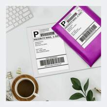 100/200/300/400 LABELS 4" X 6" Fanfold Direct Thermal Shipping Labels For Zebra & Rollo Printers US - 4" x 6" - 查看 7