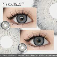 EYESHARE 全新 1 副绿灰色彩色隐形眼镜眼妆 14.5 毫米年度使用万圣节服装角色扮演 - ALPS-灰 - 查看 3