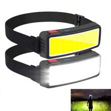 1 buah Lampu Kepala Memancing Isi Ulang USB Luar Ruangan, Lampu Kepala COB Terang Bebas Genggam untuk Memancing Malam Hari, Pertambangan - MultiWarna - View 2
