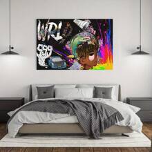 1 Pc  Hip Hop Artist Poster Room DecorWooden Framed Canvas Painting -  Thickness 2.25cm/0.9inch,Home Gift Decoration, Room Decoration Aesthetic, Wall Decoration Art, Perfect Gift, Autumn And Winter Wall Decoration, Living Room Decoration, Bedroom Decoration, Kitchen Decoration, Entry Decoration, Bathroom Decoration, Direct Wall Painting, High Quality Wall Painting Poster