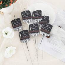 80pcs Rustic White Lace Wedding Sparkler Tags With Match Holder And Striker Send Off Exit Tags Only Tags Without Accessories For Wedding Kraft Paper Wedding Party Favours