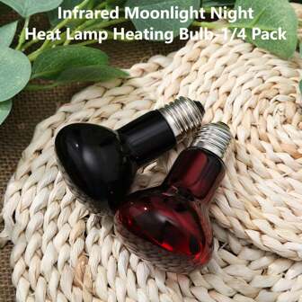 75W Moonlight Night Heat Lamp Heating Bulb UVA Basking Spot Bulb For Lizard Reptile Amphibian Turtle Snake Chameleon Use, 3 Colors