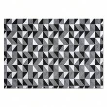 Jacquard Rug 2.00 M X 1.40 M Non-Slip Geometric Living Room Office Bedroom - Dalla Black - View 6
