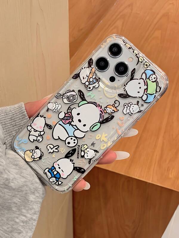 Sanrio Sanrio Patchy Dog Air Cushion Protective Phone Case Compatible With Apple 16 ProMax/11/12/13/14 Plus/15 Pro/XS/XR