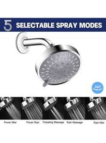 15 Etapas Regadera con Filtro para Ducha, regadera para baño con filtro,Cabezal de Ducha de Alta Presión de 3 Modos, Elimina Cloro Elimina Impurezas Y Olores, Mejora La Salud de La Piel Y El Cabell - Plateado - Ver 2