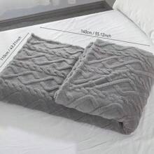 1pc Flannel Blanket For Sofa, Furry Soft And Cozy Fluffy 3D Jacquard Woven Blanket For Home Decoration, Lightweight Warm Blanket, Cozy Textured Blanket For Bed, Valentine's Day Gift