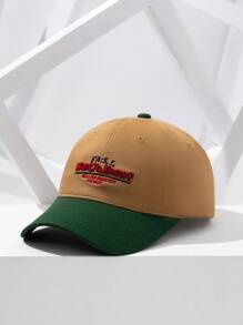1 buc șapcă de baseball cu broderie cu litere colorate de epocă, șapcă cu coroană moale, reglabilă, snapback, versatilă pentru primăvară/vară