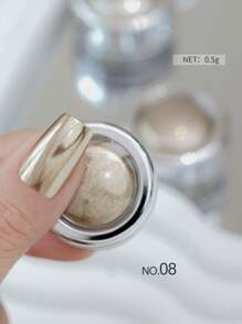 13 Jars Perfect Color Powder Pearl Makeup Set, Mirror Effect Silver Metallic Holographic Dip Powder, Suitable For Resin Crafts And Nail Art, Decorative Iridescent Mermaid Pigment - Multicolor - View 16