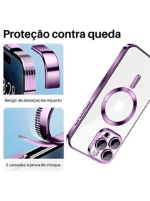 Magsafe Cover Case Luxury Fashion Premium Camera Protection For IPhone 12 13 14 15 Normal Plus Pro Max - Purple - View 3