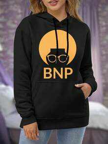 Yellow BNP Logo Big Size Women Hoodie For Women Geek Humor Hoodies
