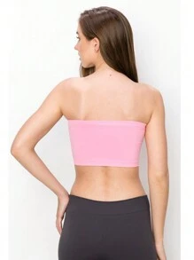 KURVE SEAMLESS MINI BANDEAU TUBE TOP - Pink - View 2
