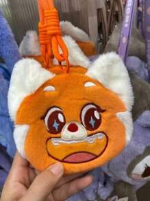 1PC Disney Series Furry Coin Purse, Mickey Mouse, Lilo&Stitch, Lotso, MeiLee, Cartoon Printed Patterns, Storage Packaging Accessories, Cute Mini Handbags, Small And Portable Travel Pendants, Birthday Gifts, Holiday Gifts, Dormitory Decoration Supplies, Can Be Used As A Good Choice For Friends To Give Gifts, Students Can Use To Put Change And Meal Cards