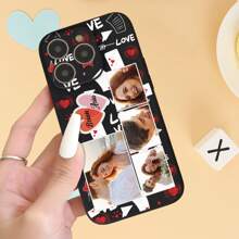 情人节专属定制手机壳，个性情侣名字定制，兼容iPhone Pro/Pro Max/X/XR/XS/XS Mini/Max定制TPU手机壳，适合送给男朋友、女朋友、妻子、丈夫、情侣的情人节、生日、周年纪念婚礼等理想礼物