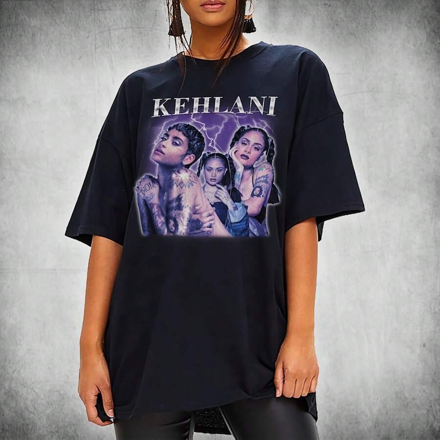 RETRO KEHLANI Shirt, Retro Kehlani Shirt, Kehlani Hip Hop Shirt, Rap Bootleg Kehlani Shirt, Kehlani Concert Tshirt, Kehlani Tour - Black - View 1