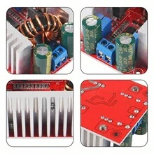 Conversor Boost Step-up 400w 15a 8.5-50v Para 10-60v - Vermelho - Visão 5